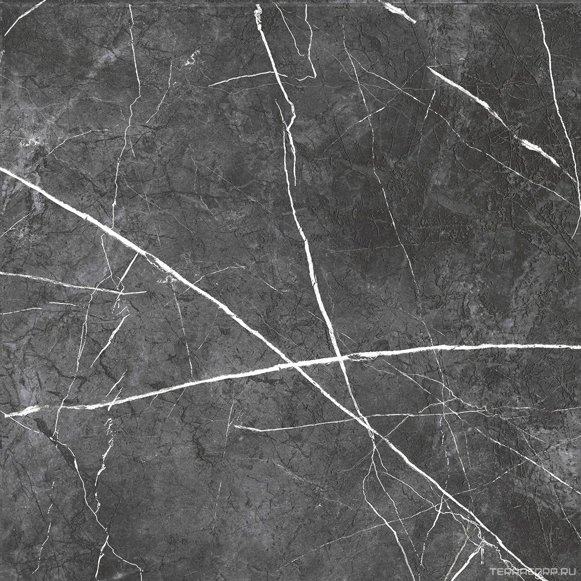 Керамогранит ProGRES Ceramica Marble line dark grey матовый серый темный 60х60 Серый, фото 7