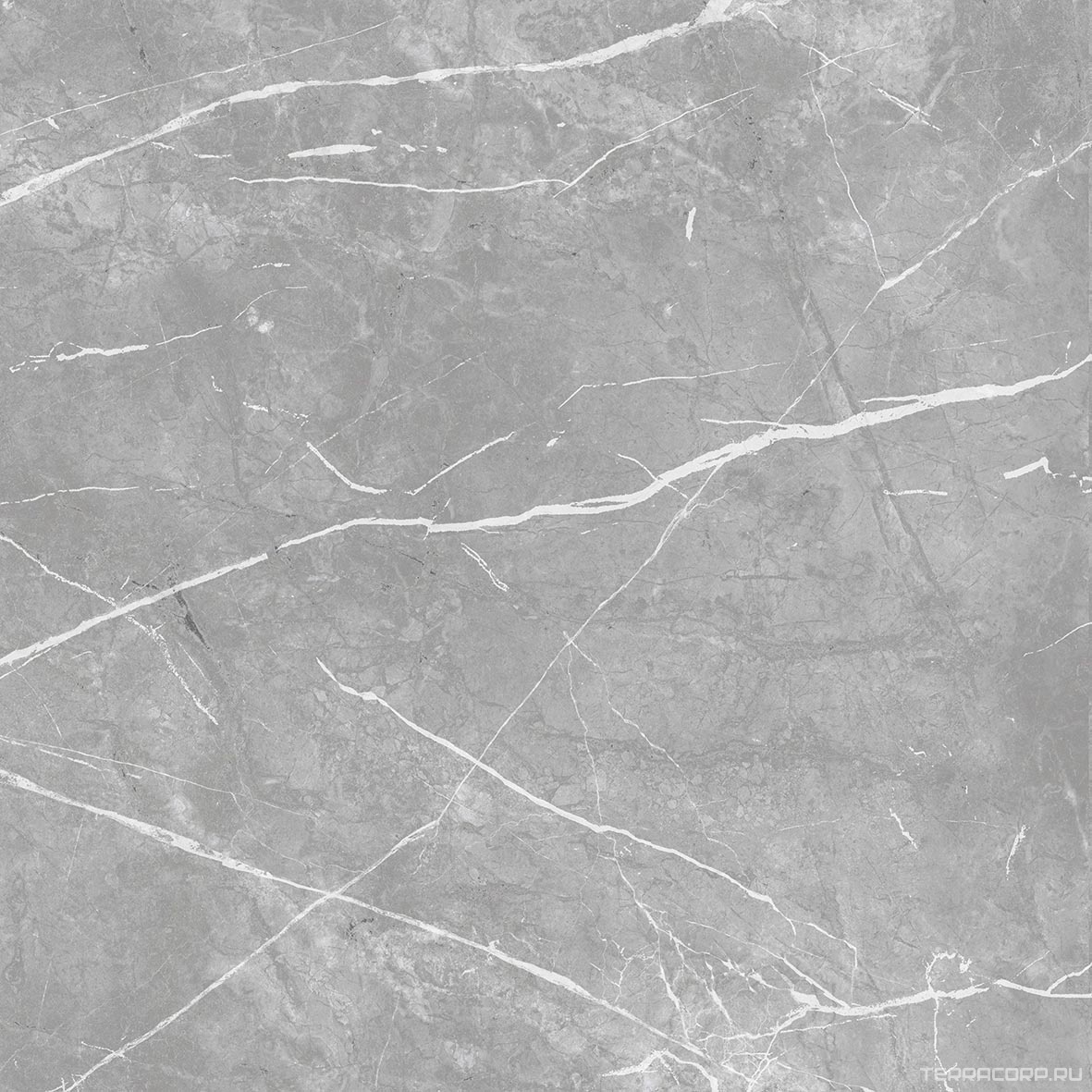 Керамогранит ProGRES Ceramica Marble line grey матовый серый светлый 60х60 Светло-серый, фото 3