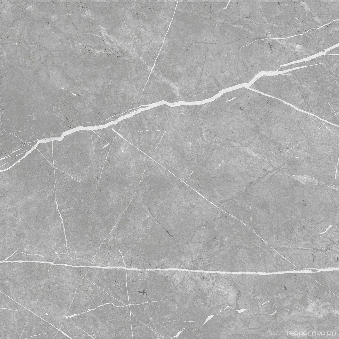 Керамогранит ProGRES Ceramica Marble line grey матовый серый светлый 60х60 Светло-серый, фото 7