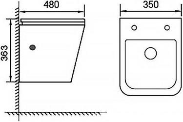 Унитаз подвесной, безободковый, c функцией биде и встроенным смесителем, сиденье микролифт в компл., белый, ZZ