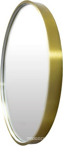 Зеркало круглое 700х700, LED-подсветка с диммером, сенсорный выключатель, подогрев, цвет золотой матовый Azario Димион АZ-LED011025