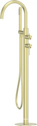 Смеситель для ванны, напольный, лейка, шланг, внутрен.часть в компл., (цв.золото брашированное), Wasser Kreis ZZ