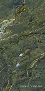 Керамогранит Ariostea Ultra Marmi Verde Karzai Lucidato (Shiny) 6 mm 75x150 Коричневый 