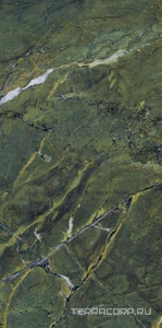 Керамогранит Ariostea Ultra Marmi Verde Karzai Lucidato (Shiny) 6 mm 75x150 Коричневый 