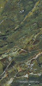 Керамогранит Ariostea Ultra Marmi Verde Karzai Lucidato (Shiny) 6 mm 75x150 Коричневый 