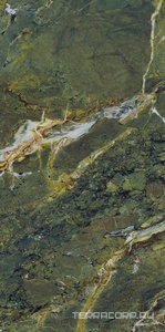 Керамогранит Ariostea Ultra Marmi Verde Karzai Lucidato (Shiny) 6 mm 75x150 Коричневый 