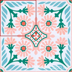 Керамогранит DeShun Ceramics Art Decor  DC263 20x20 Комбинированный 