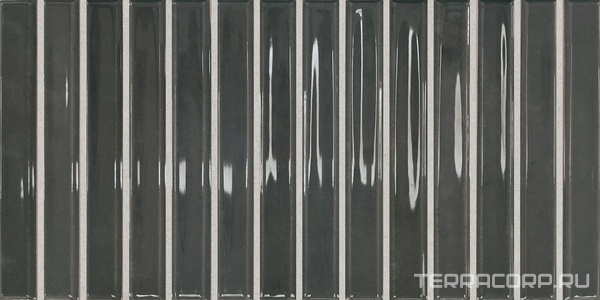 Керамическая плитка DNA Flash Bars  Graphite 12,5x25 Черный 