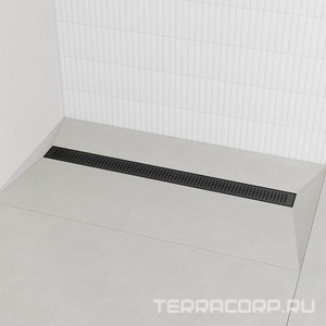 Душевой желоб 80 см, боковой слив D40/50, комбинированный затвор, перфорированная решетка, цв.оружейная сталь Iddis Универсал 975B8GM20DZ