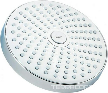 Смеситель для душа (термостат) со стационарным, поворотным верхним душем d180мм, ручной душ, шланг в компл., (цв. хром),  ZZ Hansgrohe Croma Select 27253400