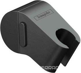 Держатель (слайдер) для лейки ручного душа, использовать на вертикальных и горизонтальных штангах, (цв.матовый черный), HG WallStoris ZZ