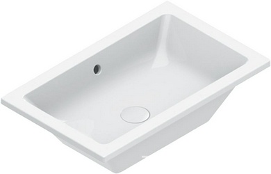 Раковина 60х37cм, встраив. в столешн.снизу, без отв. д/смес., с переливом, БЕЗ крепл. арт.9056050000), (цв.белый),  ZZ Catalano Zero 0124610001