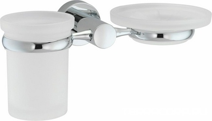 Держатель мыльницы и стакана, настенный, хром, Donau Wasserkraft donau K-9426