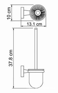 Ерш настенный, хром/стекло, хром, Lippe Wasserkraft lippe K-6527