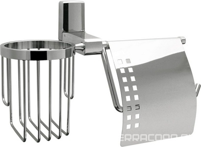 Держатель для туалетной бумаги и освежителя, настенный, хром, Leine Wasserkraft leine K-5059