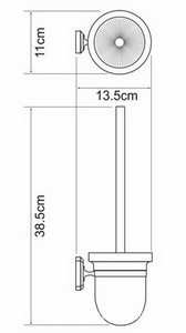 Ерш настенный, хром/стекло, хром, Oder Wasserkraft oder K-3027