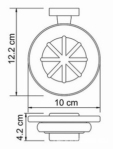 Мыльница стеклянная настенная, хром, Lippe Wasserkraft lippe K-6529
