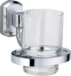 Стаканчик стеклянный настенный, хром, Oder Wasserkraft oder K-3028