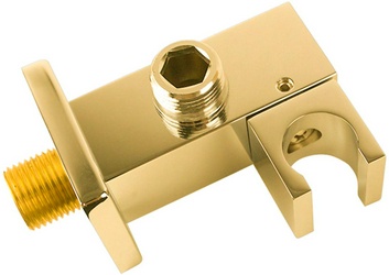 Кронштейн для ручного душа, совмещённый со шланговым подсоед. 1/2, (цв.брашированное золото), Vincea ZZ Vincea Универсал VSC-41BG