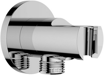 Кронштейн для ручного душа, совмещённый со шланговым подсоед. 1/2, (цв.хром), Vincea ZZ Vincea Универсал VSC-31CH