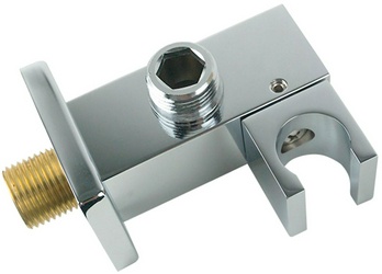 Кронштейн для ручного душа, совмещённый со шланговым подсоед. 1/2, (цв.хром), Vincea ZZ Vincea Универсал VSC-41CH