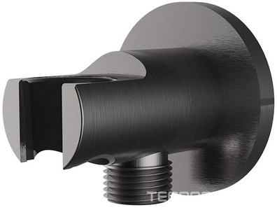 Кронштейн для ручного душа, совмещённый со шланговым подсоед. 1/2, (цв.вороненая сталь), Vincea ZZ Vincea Универсал VSC-31GM