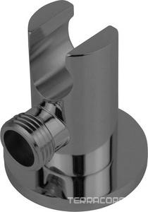 Кронштейн для ручного душа, совмещённый со шланговым подсоед. 1/2, (цв.вороненая сталь), Vincea ZZ Vincea Универсал VSC-42GM