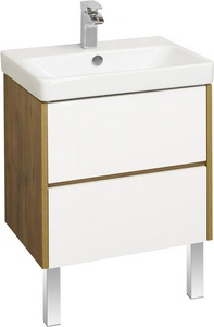 Тумба подвесная 70 см (без раковины Адриана-70 ) цвет белый/дуб рустикальный ZZ Aquaton Сканди 1A251801SDZ90