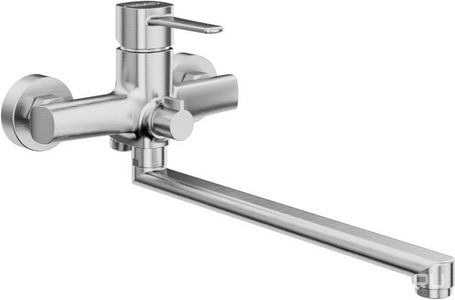 Смеситель для ванны, с длинным изливом, (цв.сталь PVD (PA)),  ZZ Urbatec Evolution EV22853PA