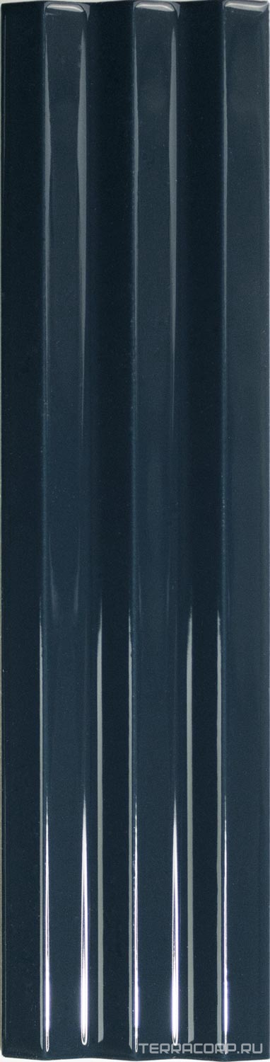 Керамическая плитка DNA Match Angled Midnight Blue gloss 6.25x25 Синий, фото 3
