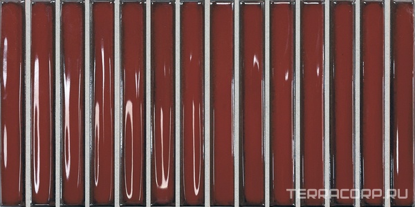 Керамическая плитка DNA Osaka Bars  Red  12,5x25 Красный 