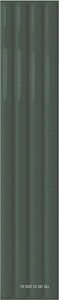Керамическая плитка DNA Plinto  OUT Green Gloss 10.7x54.2 Зеленый 