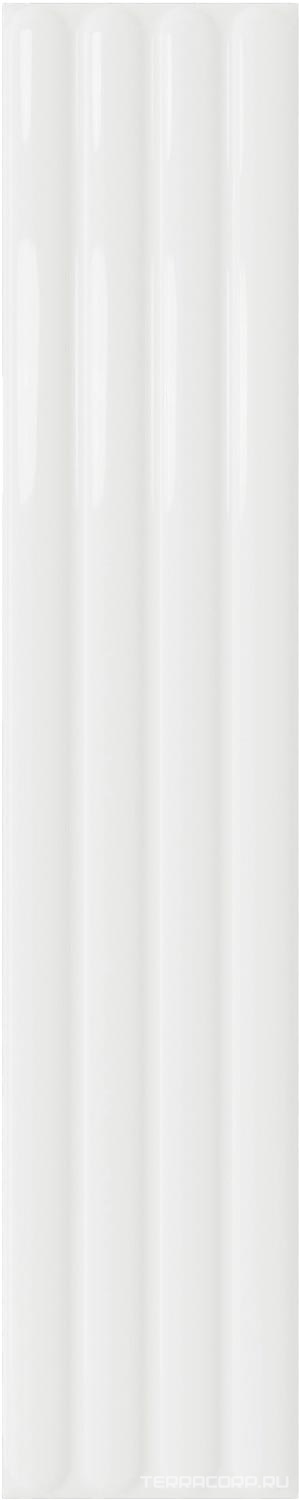 Керамическая плитка DNA Plinto OUT White Gloss 10.7x54.2 Белый, фото 3