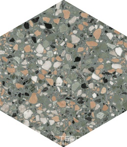 Керамогранит DNA Terrazzo  Teal 32x36.8 Комбинированный 