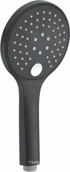 Душевая лейка, 3-функциональная, без шланга, цв.черный ZZ Wasserkraft Универсал A078