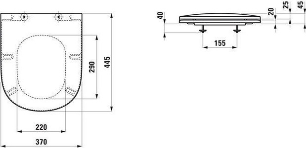 Сиденье для унитаза, с микролифтом,  ZZ Laufen Lua 8.9108.3.000.000.1