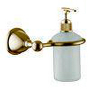 Дозатор для жидкого мыла  настенный, (стекло матовое, держатель цв. золото),  ZZ Fima Carlo Frattini Victory F6063/3OR