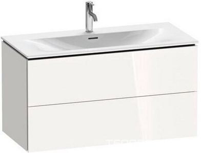 Тумба подвесная под раковину 550x1020x481мм, 2 ящика, цвет White High Gloss,L-Cube ZZ Duravit Универсал LC630802222