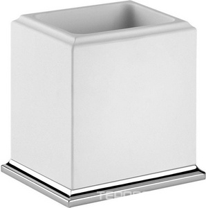 Стакан настольный  (цв. хром / белая керамика),   ZZ Gessi Eleganza 46431 031