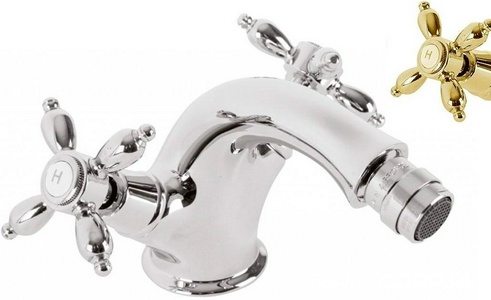 Смеситель для биде, с д/к, (цв.золото),  ZZ Cezares Nostalgia NOSTALGIA-BS1-03/24