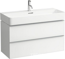 Тумба подвесная 935х385х520 мм, 2 выдвижных ящика, для раковины  8.1028.7, (цв.белый матовый), Space ZZ