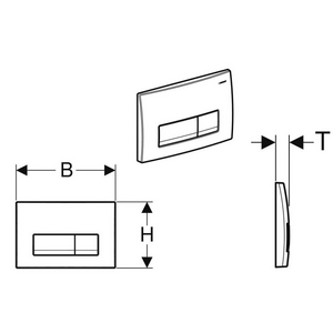 Клавиша смыва 115.119.46.1 50 монтажного элемента для инсталляции 111.153.00.1, цв. хром матовый ZZ Geberit Delta 115.119.46.1