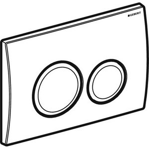 Клавиша двойного смыва Geberit "21" (24.6х2.3х16.4 см) для инсталляции Geberit, цвет белый, ZZ Geberit Delta 115.127.11.1