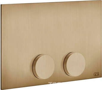 Клавиша двойного смыва с логотипом Gessi, для инсталляционной рамы TeceProfil, TeceBox, (цв.Warm Bronze Brushed PVD), Gessi Anello Total Look ZZ Gessi Универсал 54629 726