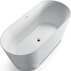 Ванна 1800х800хh600мм, отдельностоящая, щелевой слив-перелив, нажимная пробка слива цв.хром, сифон в компл., (акрил цв.белый глянц.), Inka ZZ