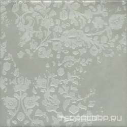 Декор Адриатика 1 зелёный глянцевый 20x20