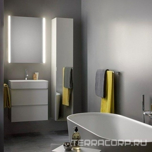 Шкаф-пенал 1700х300х300 мм, зеркальная дверца, лев/прав, (цв.белый матовый),  ZZ Laufen Space 4.1090.1.160.100.1