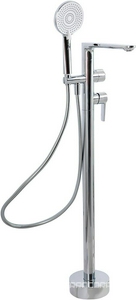 Смеситель для ванны, напольный, душевая лейка, шланг в компл., (цв.хром), lux ZZ Cezares Lux LUX-VDP-01