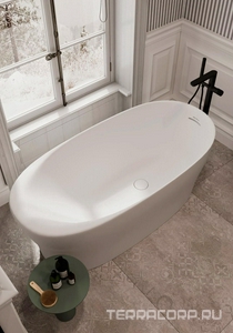 Ванна 1800x800хh600мм, отдельностоящая, интегрированный слив-перелив, д/к в цвет ванны в компл., (искусств.камень цв.белый),  Neo XL ZZ Allen Brau Krion 2.35002.21