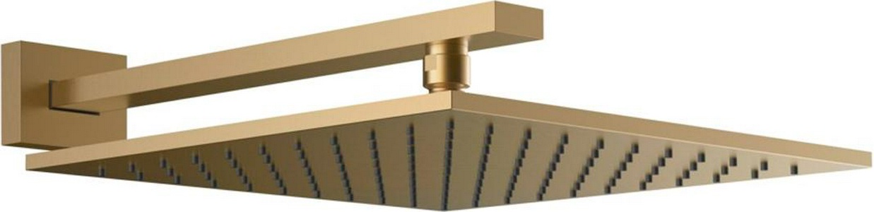 Душ верхний, 300х300мм, кронштейн 380 мм, (цвет Warm Bronze Brushed PVD), Gessi ZZ Gessi Универсал 15185 726
